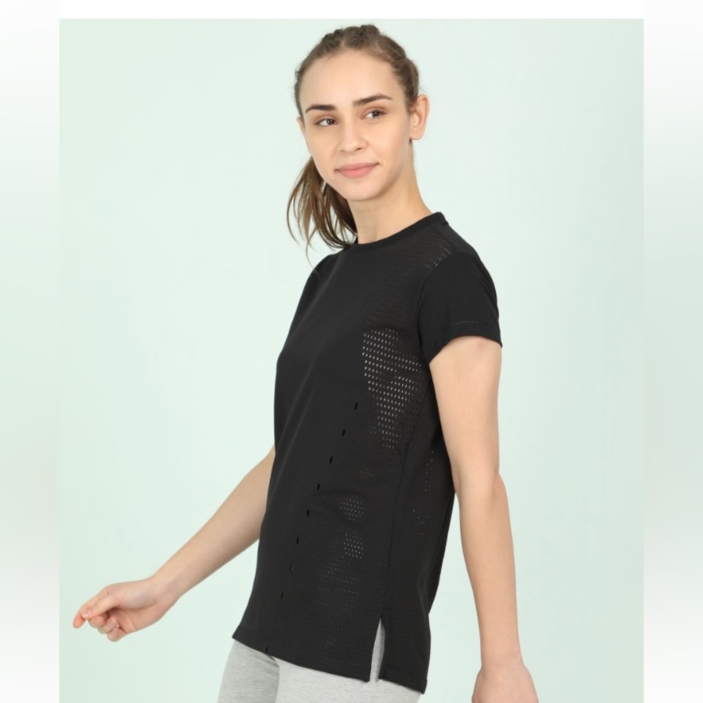 ADIDAS
Women Self Design Round Neck Black T-Shirt - Picture 2 of 7